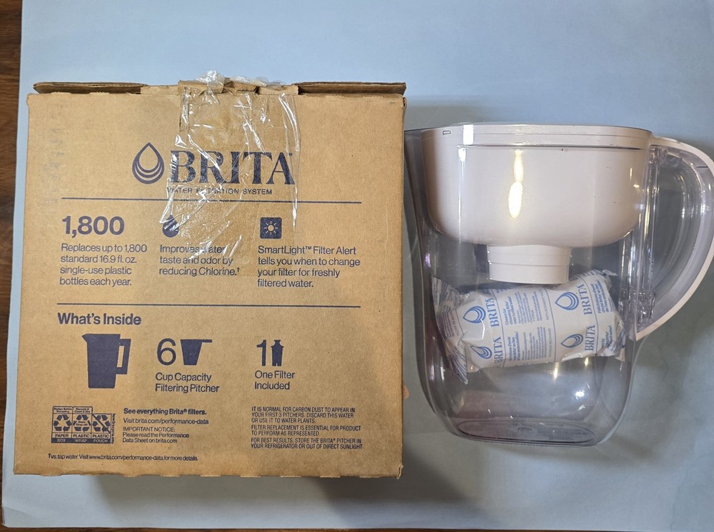 Brita Metro Water Filter Pitcher 6 Cup Capacity BPA-Free Includes 1 Brita Filter