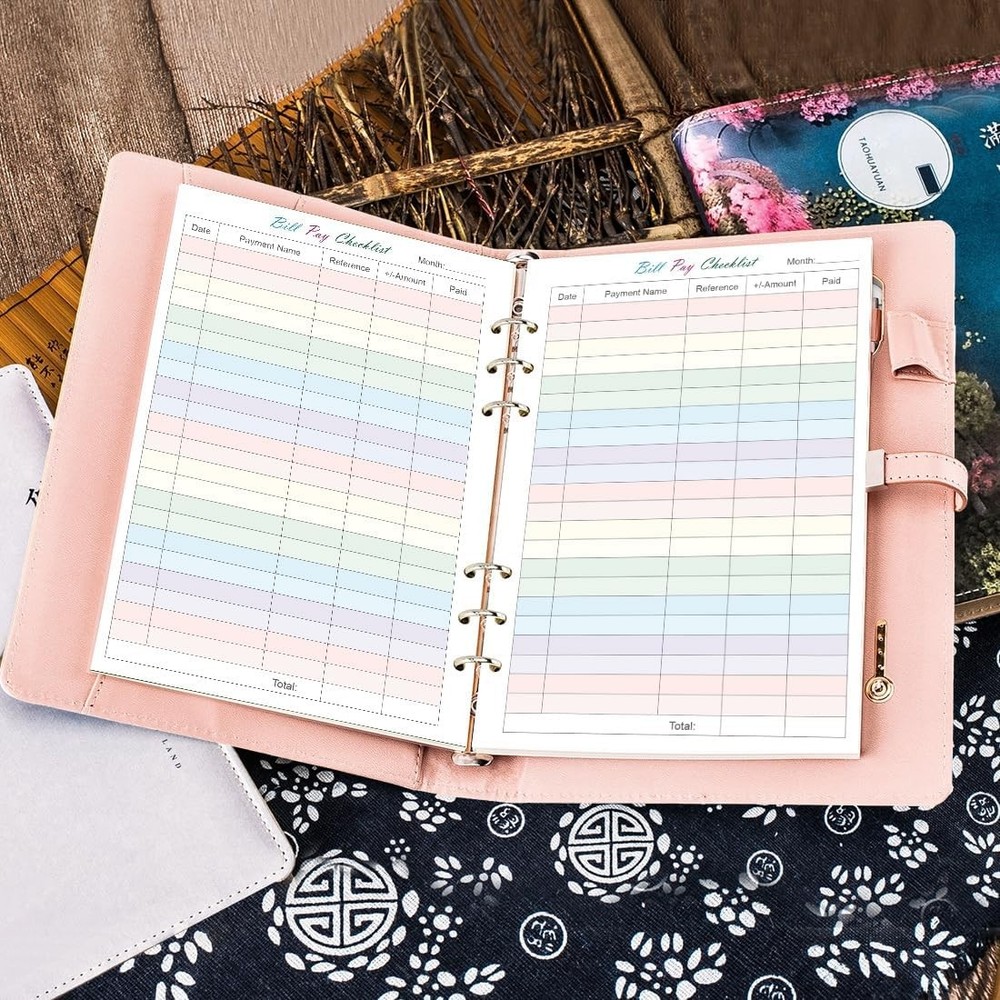 Bill Pay Checklist Refills - 50 Sheets/100 Pages Classic 50 Sheets, Colorful