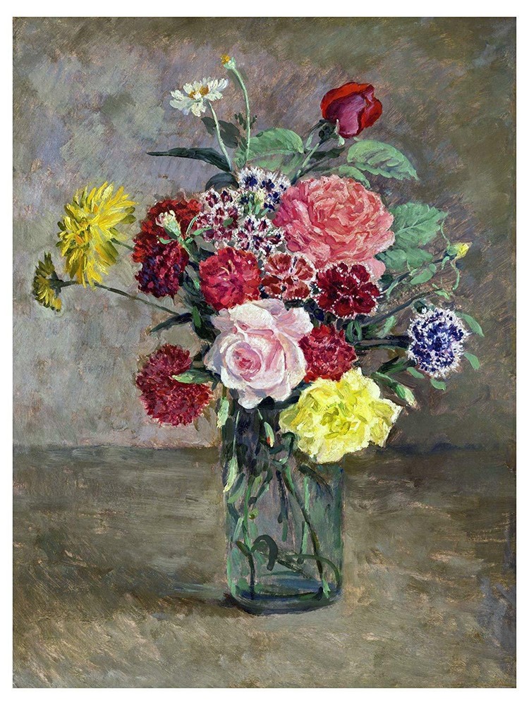 Roses Carnations I. Mashkov Flowers Tile Mural Kitchen Backsplash Marble Ceramic