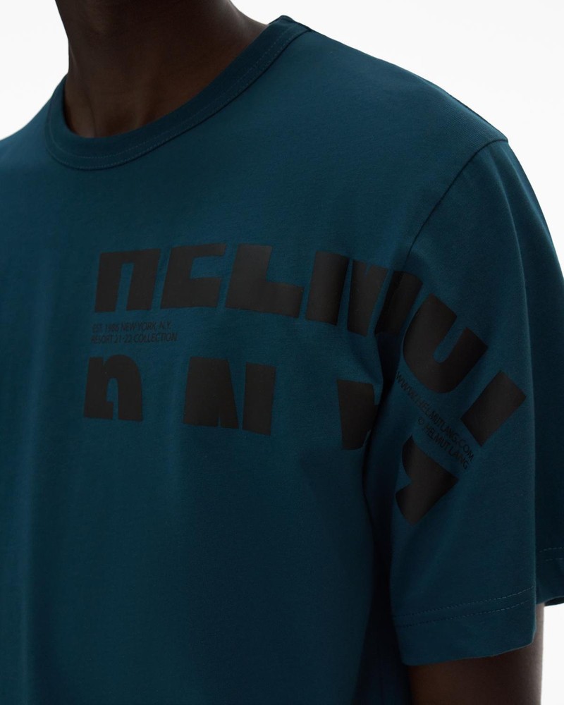 Helmut Lang Mens Micro-Mix Tee - Neptune