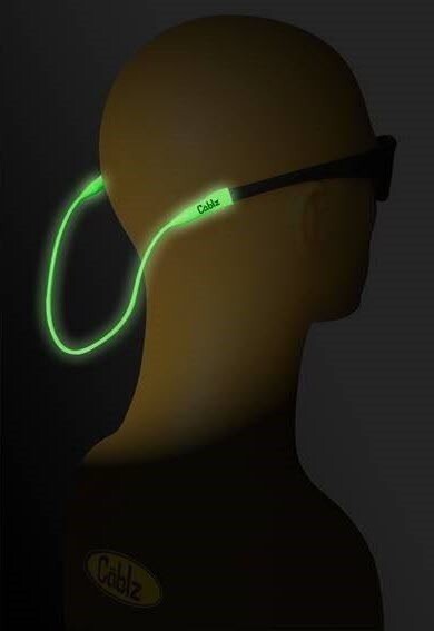 CABLZ Cablz Silicone Mini Glow in Dark- Pink/White