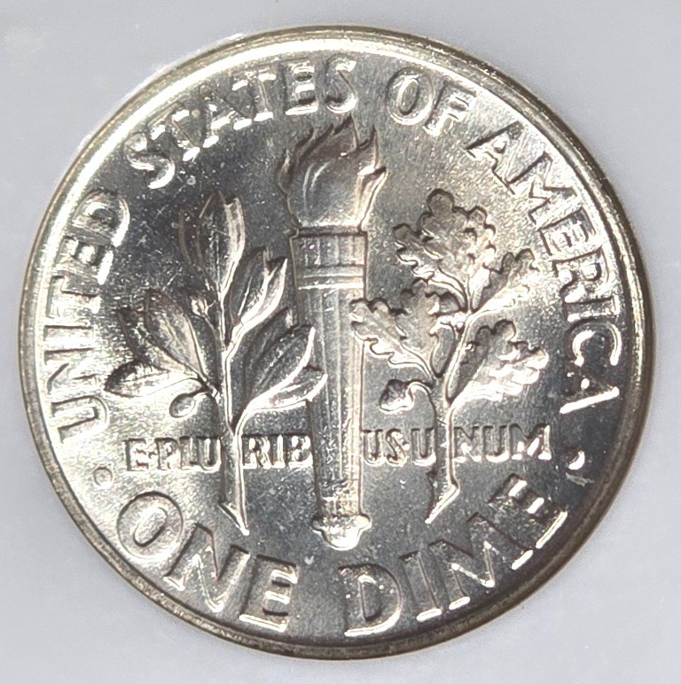 1960 Roosevelt Dime, NGC MS 67, Great Luster