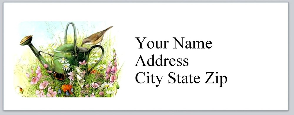 Personalized Address Labels Watering Can (AC 506)