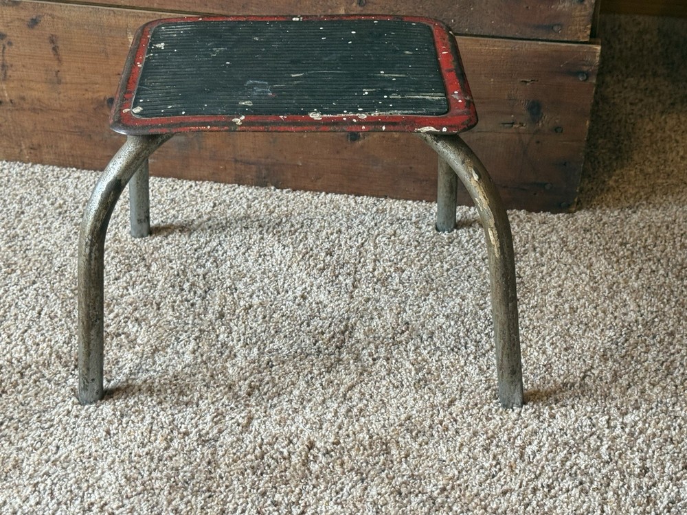 Vintage Metal Kitchen Utility Step Stool