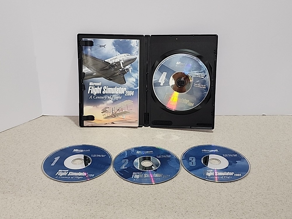 Microsoft Flight Simulator 2004 - A Century of Flight PC CD-ROM 4-Disc Set