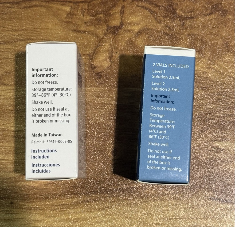 Philips Glucose Control Solution Level 1 & 2 Sealed Vials 2.5ml Each exp8/6/25