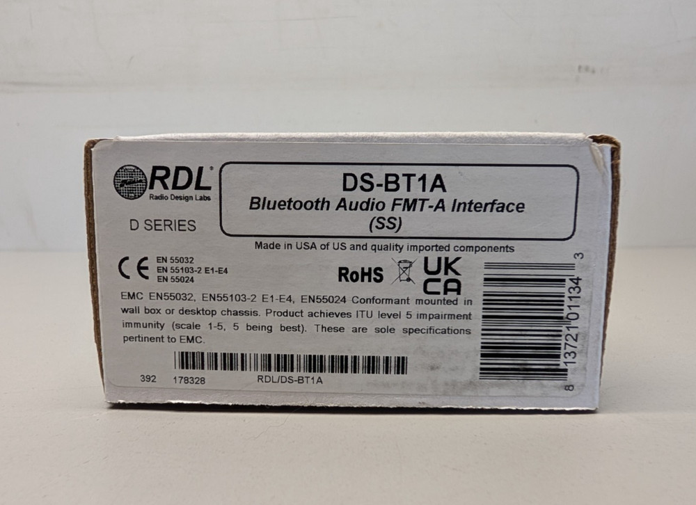 RDL DS-BT1A Bluetooth Audio FMT-A Interface (SS)
