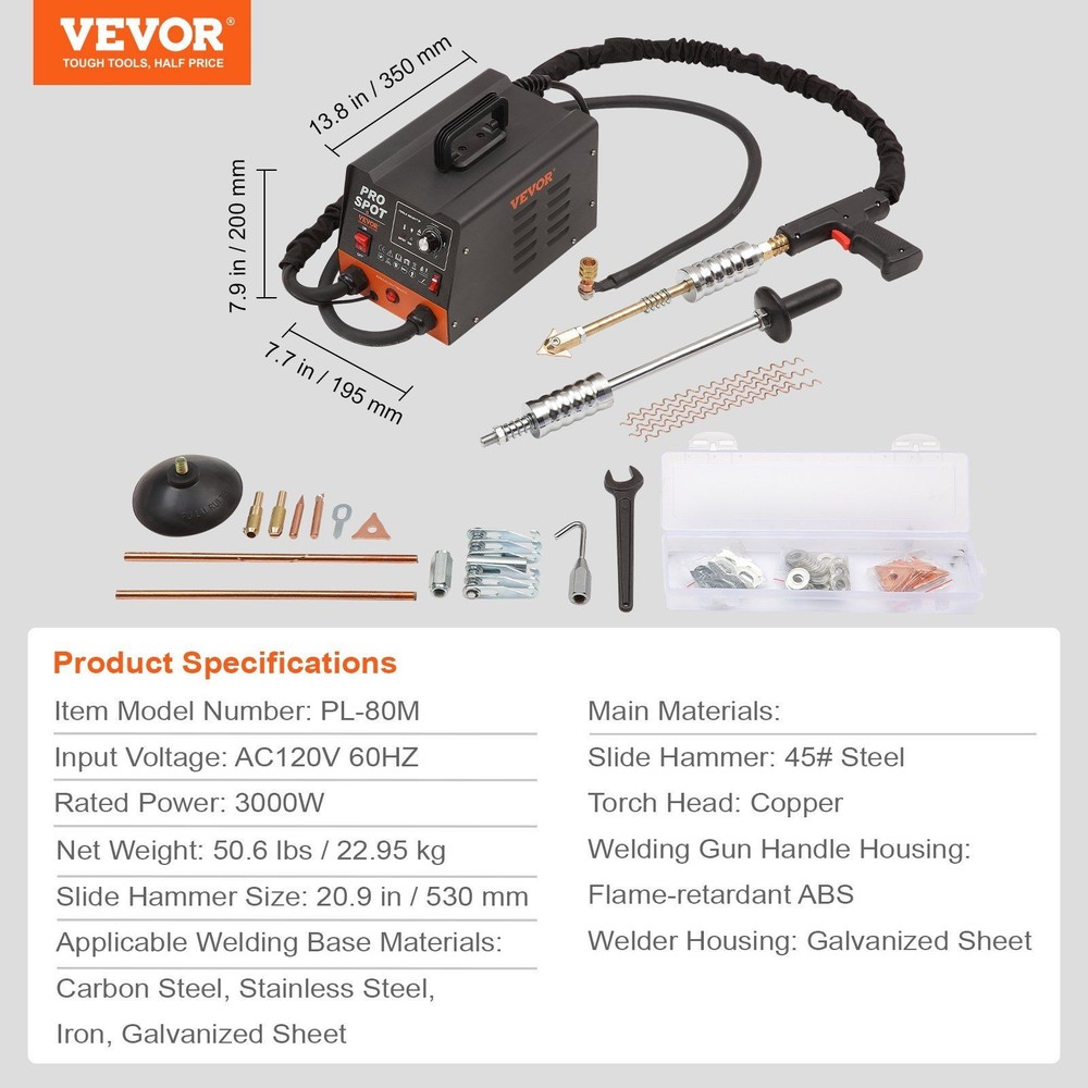 3KW Complete Dent Repair Machine with 6 Programs and 16 Components