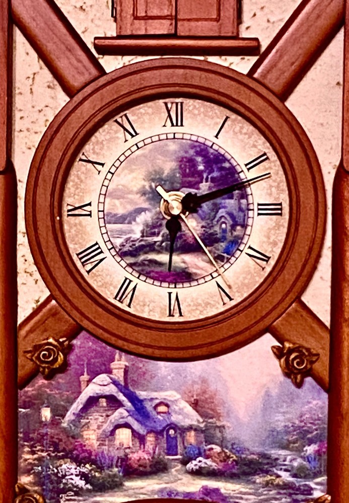 Thomas Kinkade Timeless Memories Cuckoo Clock 2007 Read Entire Listing!