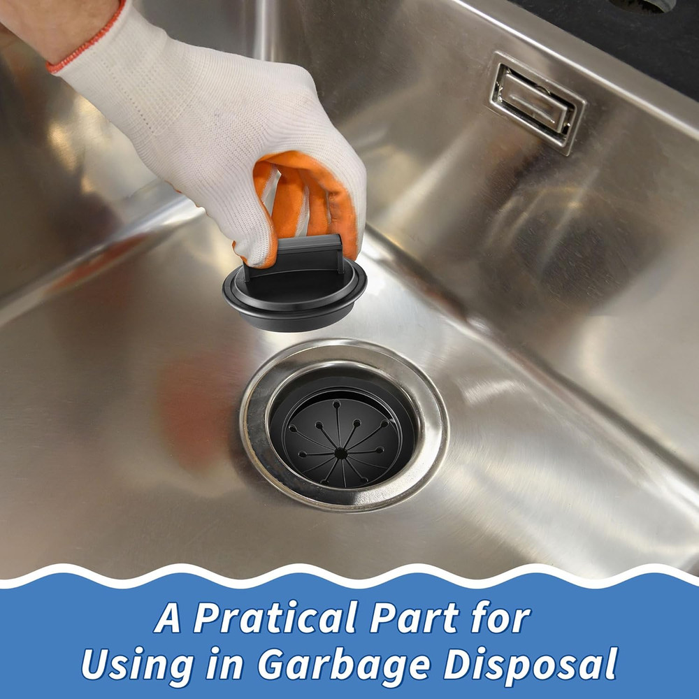 4Pcs 3 Inch Garbage Disposal Splash Guards with round Kitchen Sink Stopper