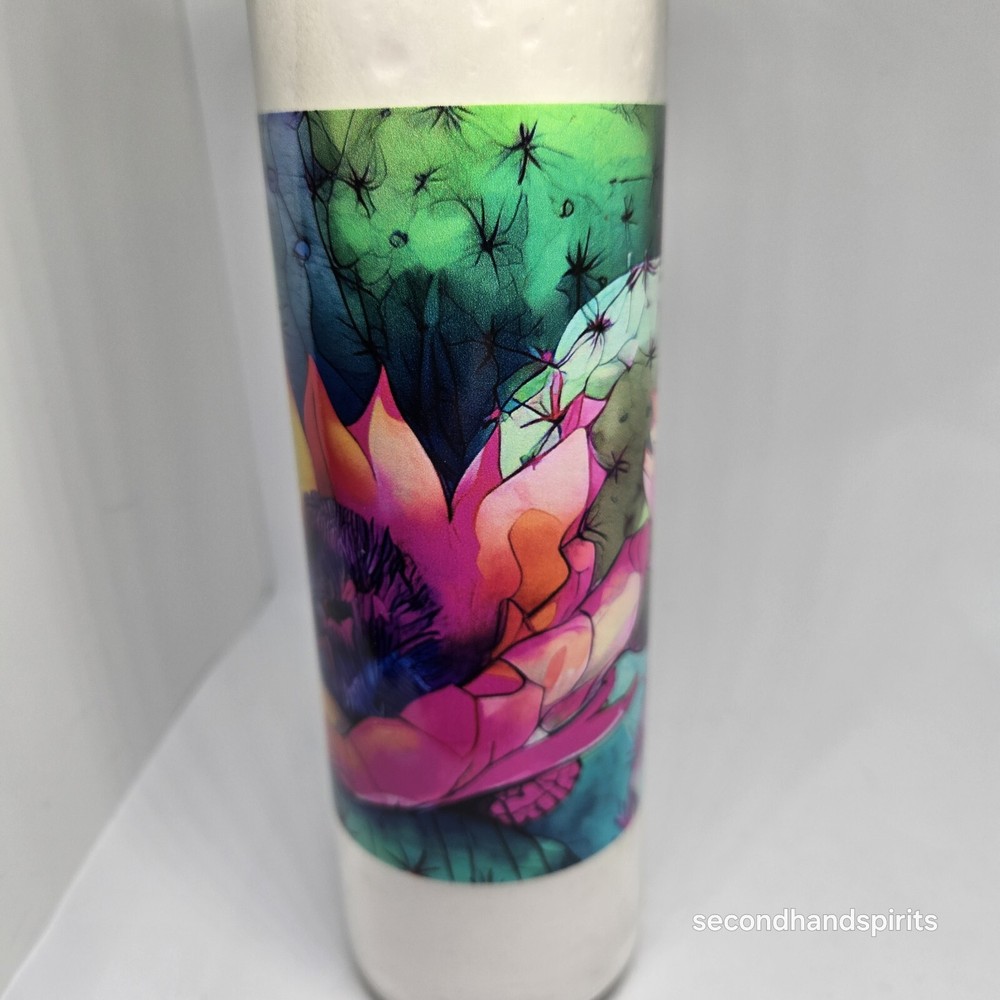 7-Day Prayer/Religious Candle Jar Floral Pattern