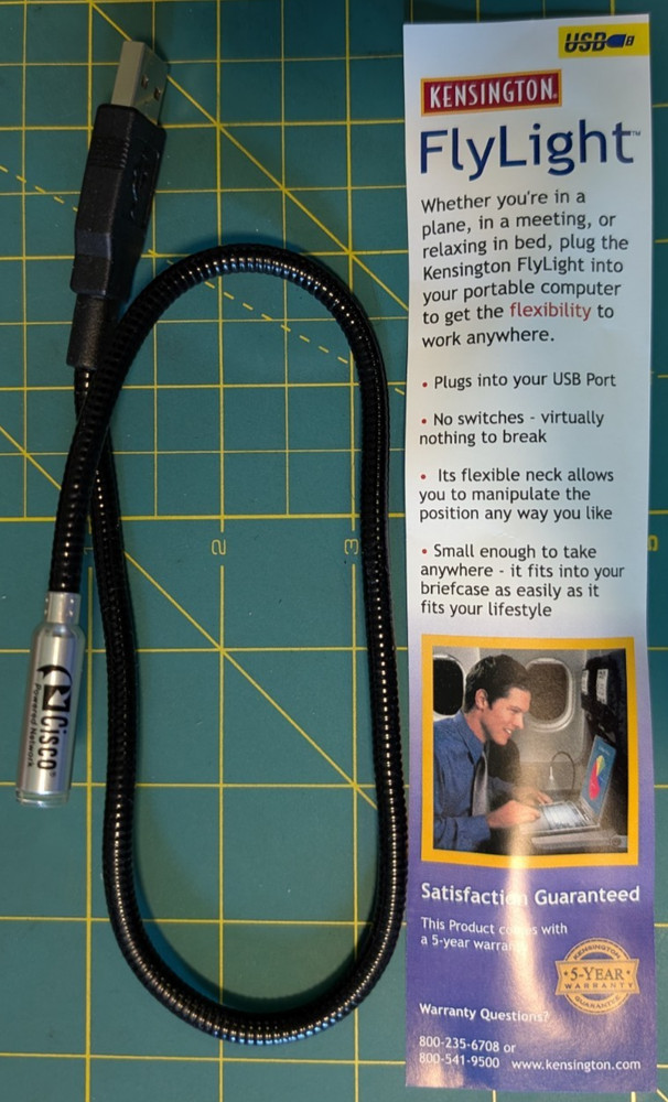 Kensington FlyLight USB Notebook Led Light - USB light Black Flexible 19” Long