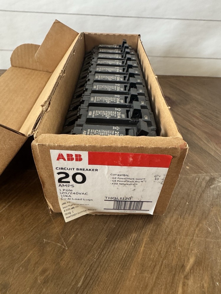 ABB THQL1120 20A Single Pole Circuit Breakers - New - Box of 10