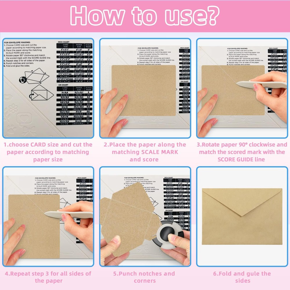 Scoring Board - Scoreboard for Paper Crafts Scoring Tool Envelope Maker for P...