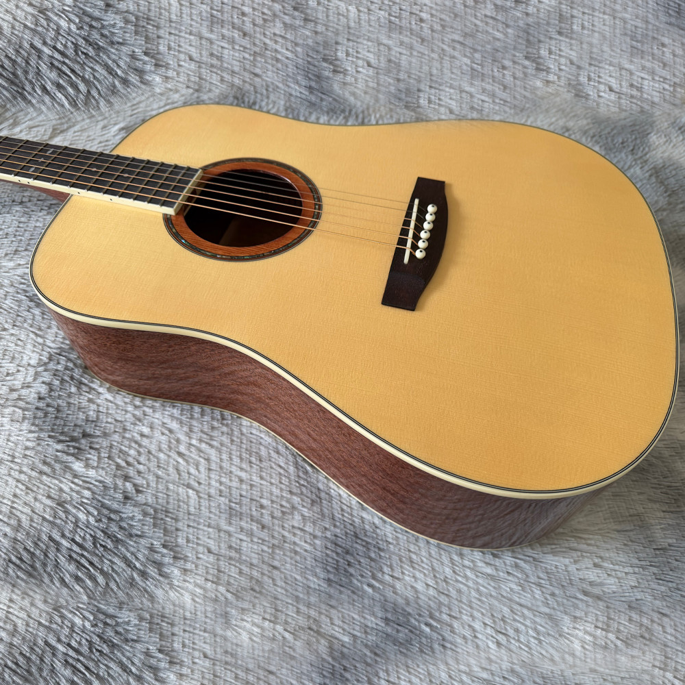 Acoustic Guitar For Beginners And Easy To Lear.High-Quality Double Solid Spruce