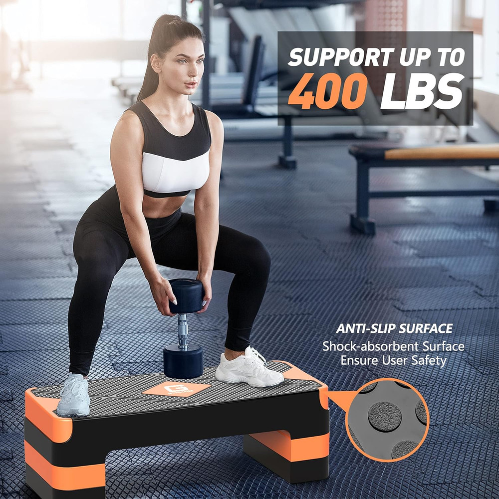 Aerobic Exercise Step, Adjustable Aerobic Stepper for Exercise, Workout Step Pla
