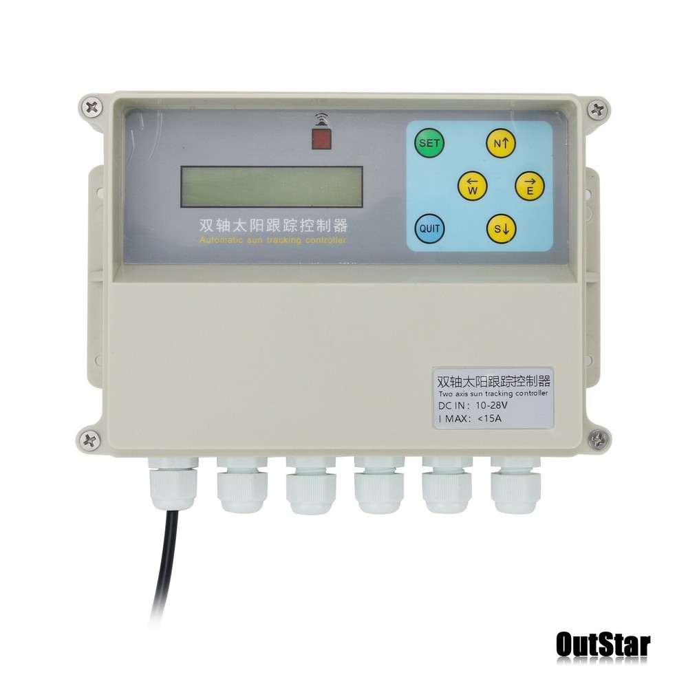 2-Axis Solar Tracker Controller Auto Solar Tracking w/ Remote Wind Sensor #sz