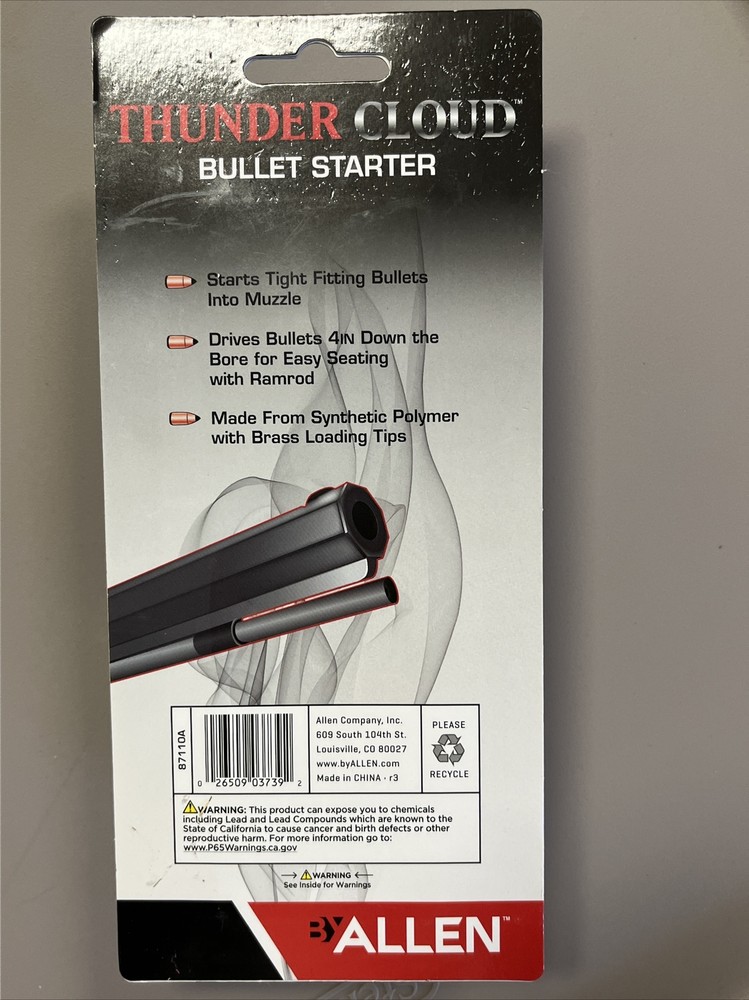 Allen Thunder Cloud Bullet Starter 87110A Hunting Muzzle Loader Bullet Driver