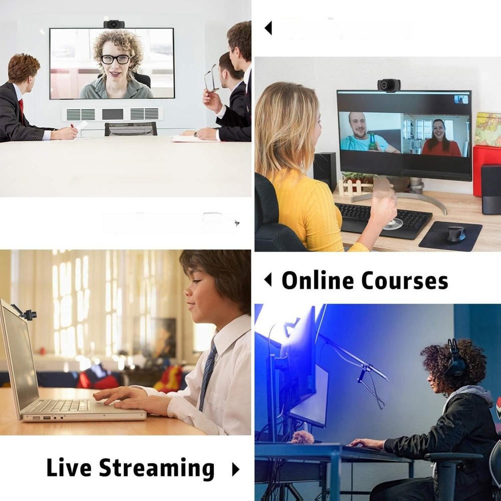 Septekon 1080P HD Webcam with Microphone, Streaming Computer Web Camera for