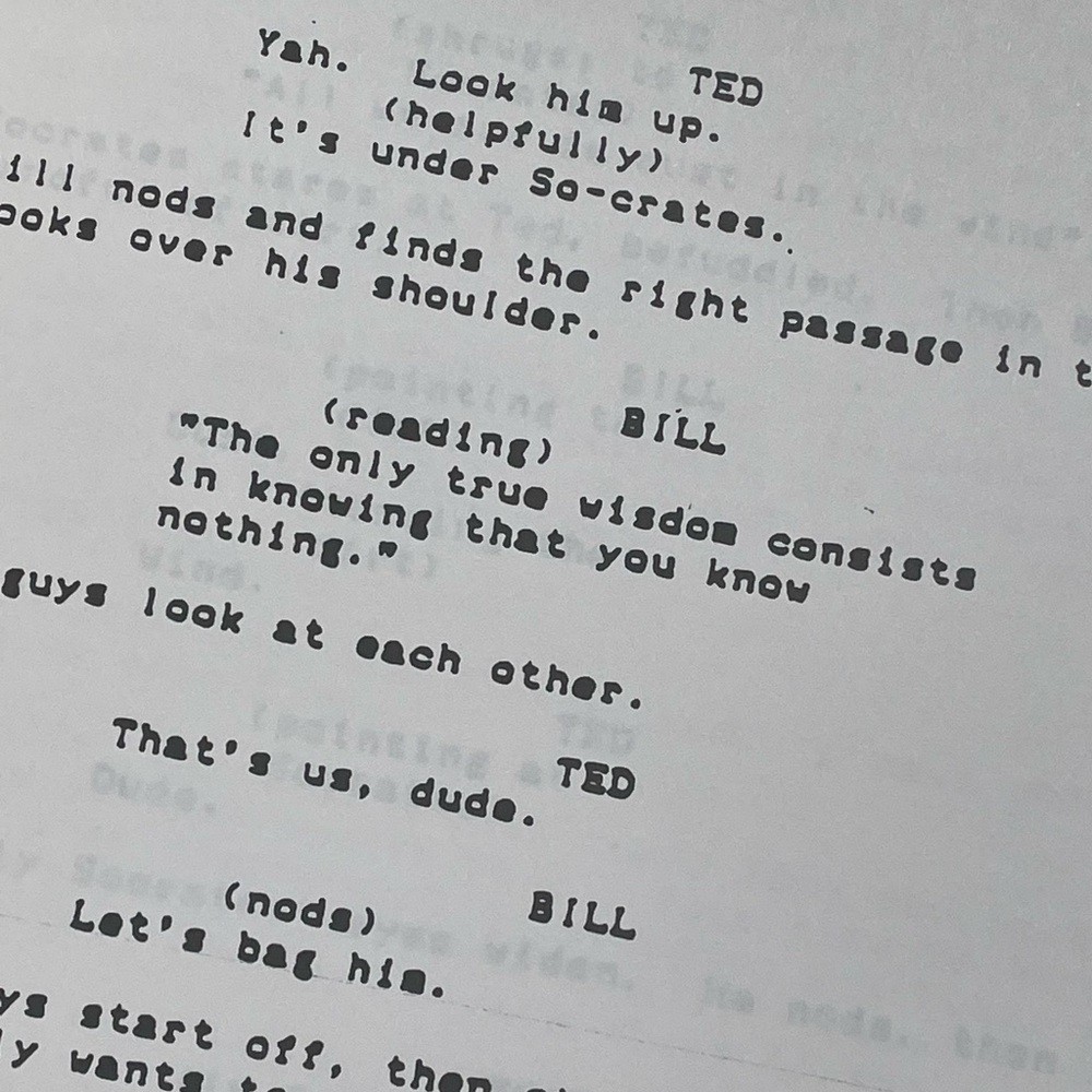 1987 Bill & Ted’s Excellent Adventure Movie Final Shooting Script & Continuity