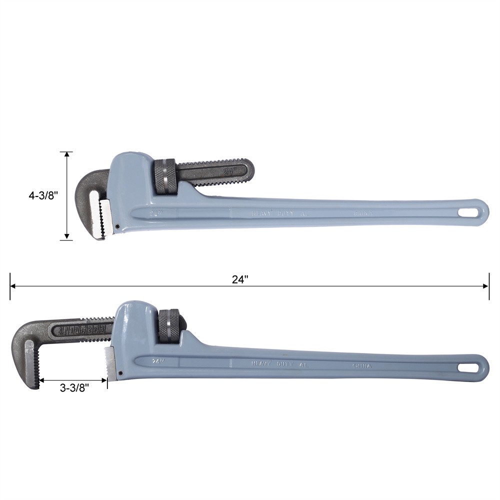 3 pcs Aluminum Pipe Wrench Set 14", 18", 24" Hand Tools