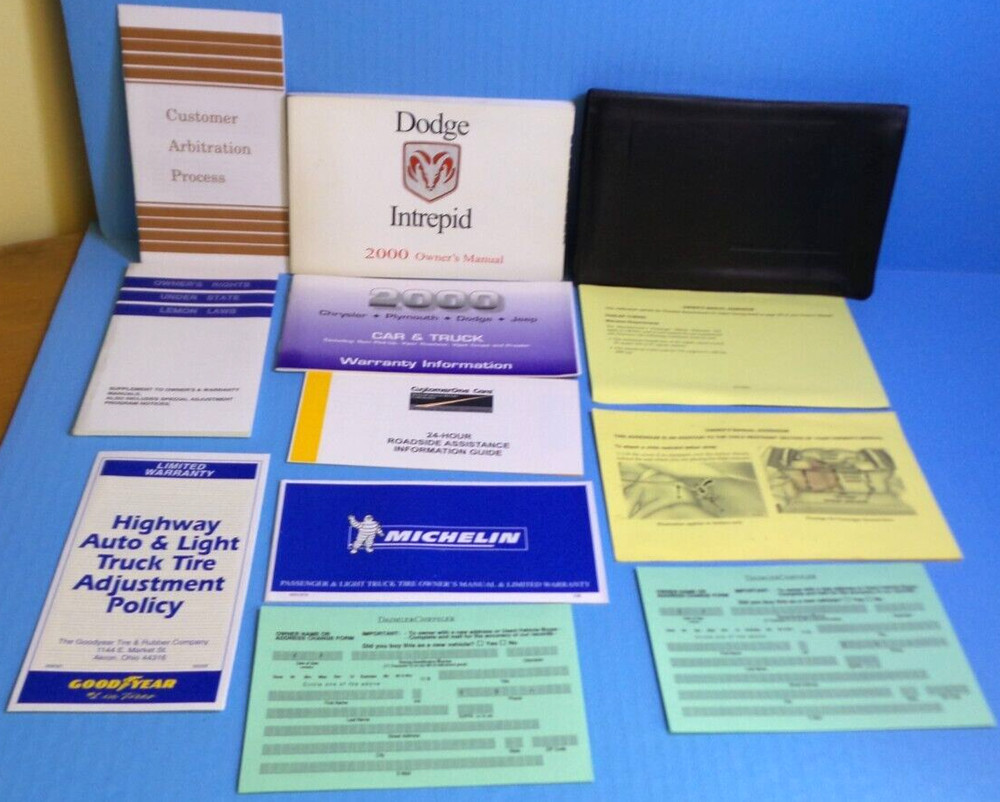 00 2000 Dodge Intrepid owners manual