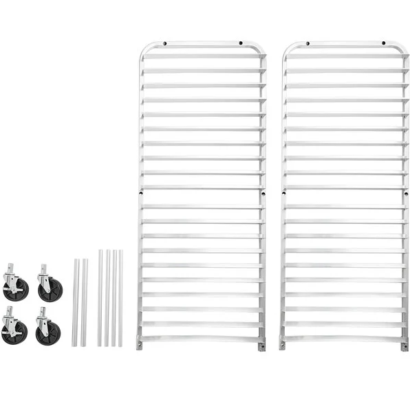 20 Sheet Bun Pan Rack End Load with 4 Wheels Kitchen Bakery Restaurant Catering