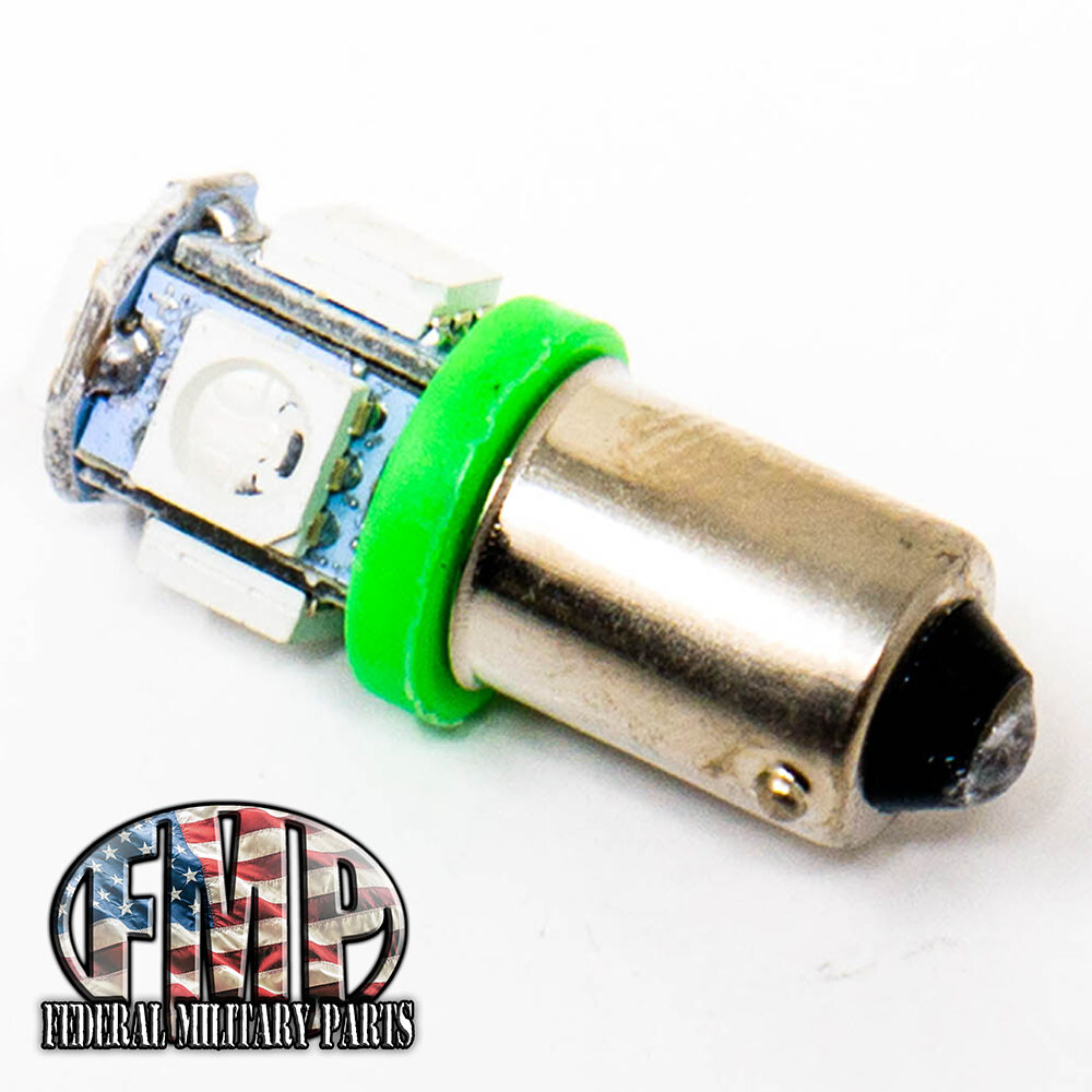 2 Humvee Dash Light Bulbs Green 24v LED M998 Original Humvee (Tm)