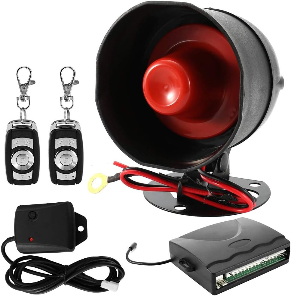 Car Alarm System with Remote Start Push to Engine Start Stop Button 12V Universa