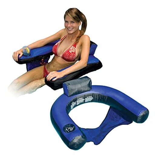 Nylon Covered U-Seat Swimming Pool Float, 2-Pack