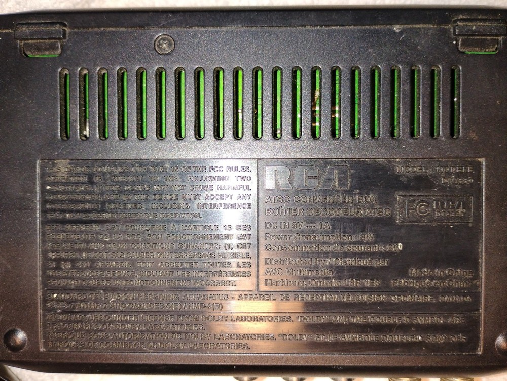 rca atsc converter box wit remote untested