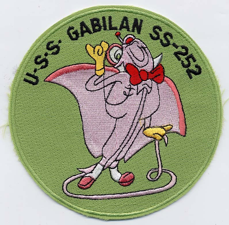 USS Gabilan SS 252 - Fish with Lariat BC Patch Cat No B569