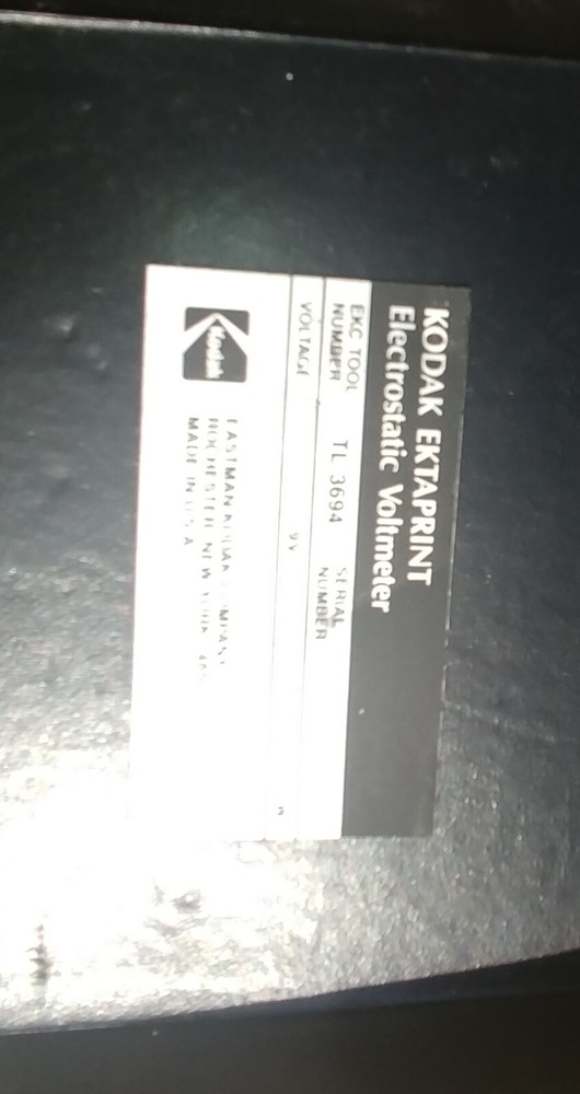 KODAK EKTAPRINT ELECTROSTATIC VOLTMETER TL 3694 as pictured