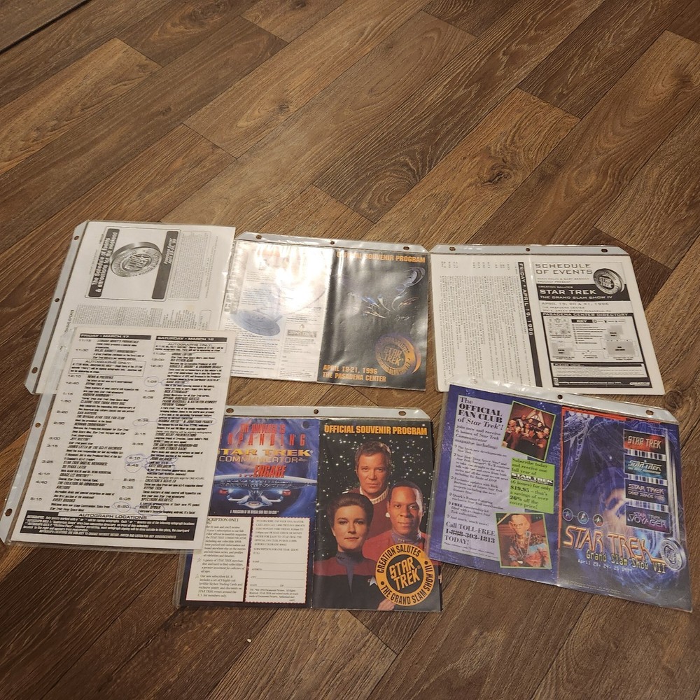 Star Trek Paper Ephemera Lot Catalogs,souvenir,program Etc