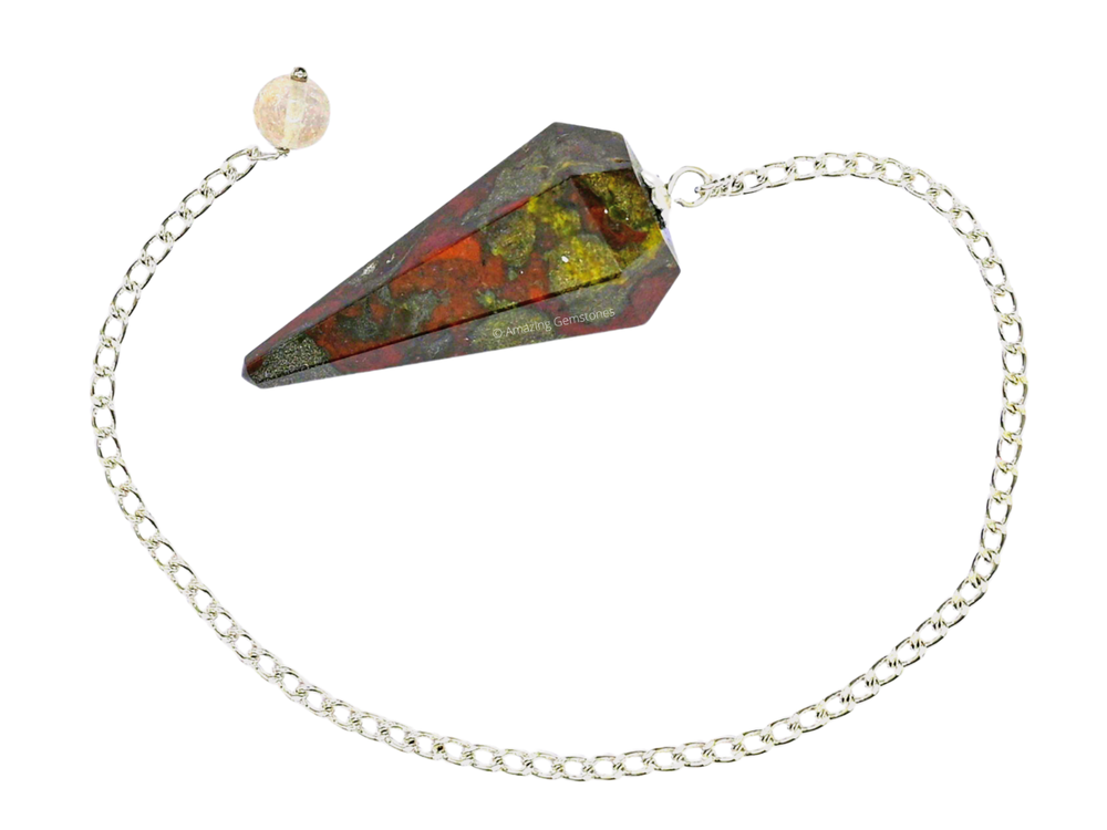 Dragon Bloodstone Dowsing Crystal Pendulum
