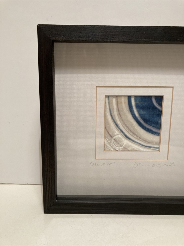 Vintage Abstract Textile Art Piece Signed Framed Gallery Wall