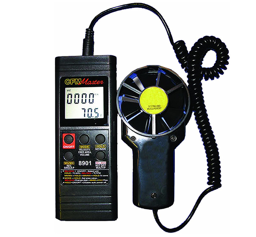 General Tools DCFM8901 Digital Air Flow Meter, Two Piece Design, RS232 Output -