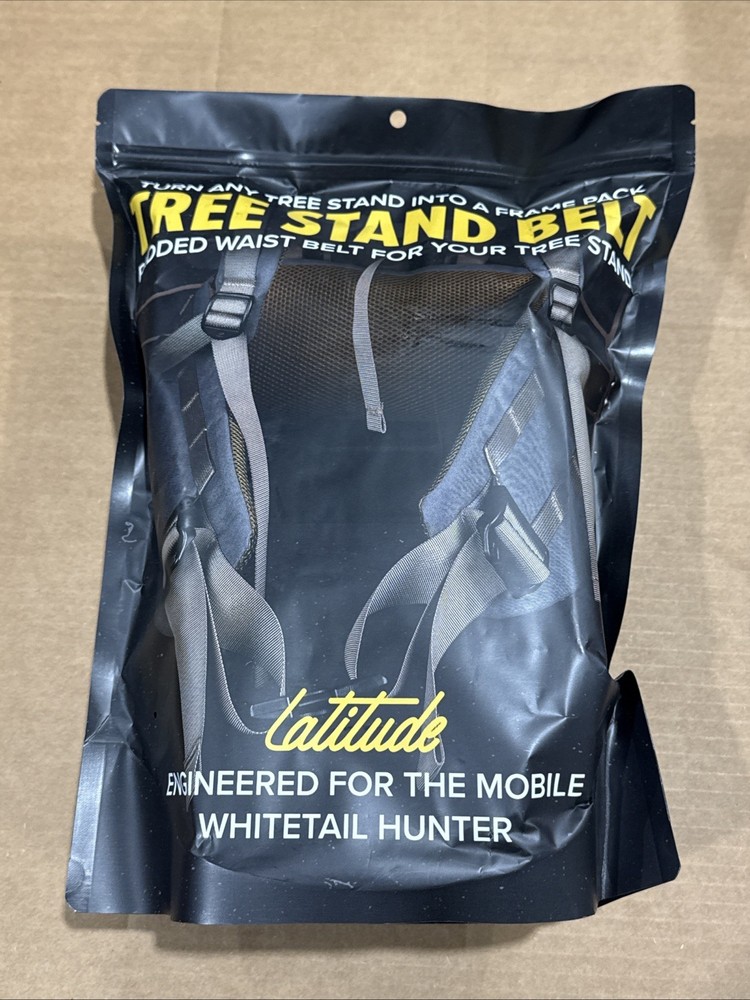 Latitude Tree Stand Belt Gray Fits Most New