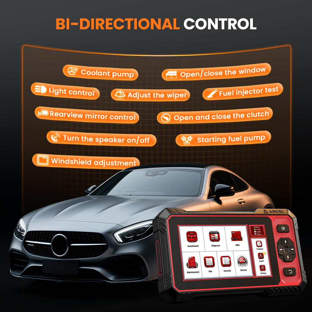 ANCEL DS400 Lite Car System OBD2 Scanner ABS SRS Auto Diagnositc Tool 7 Resets