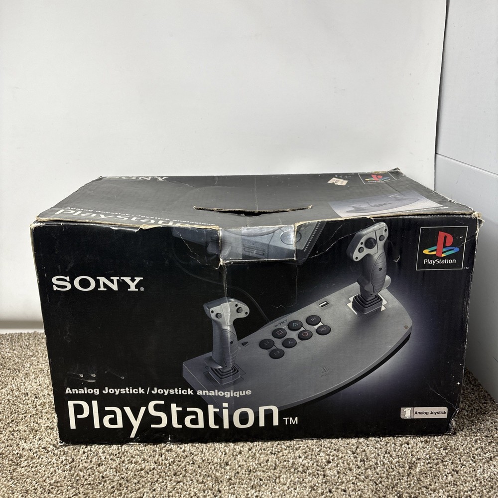 Sony Playstation Analog Flight Dual Joystick BOX ONLY NO CONTROLLER READ