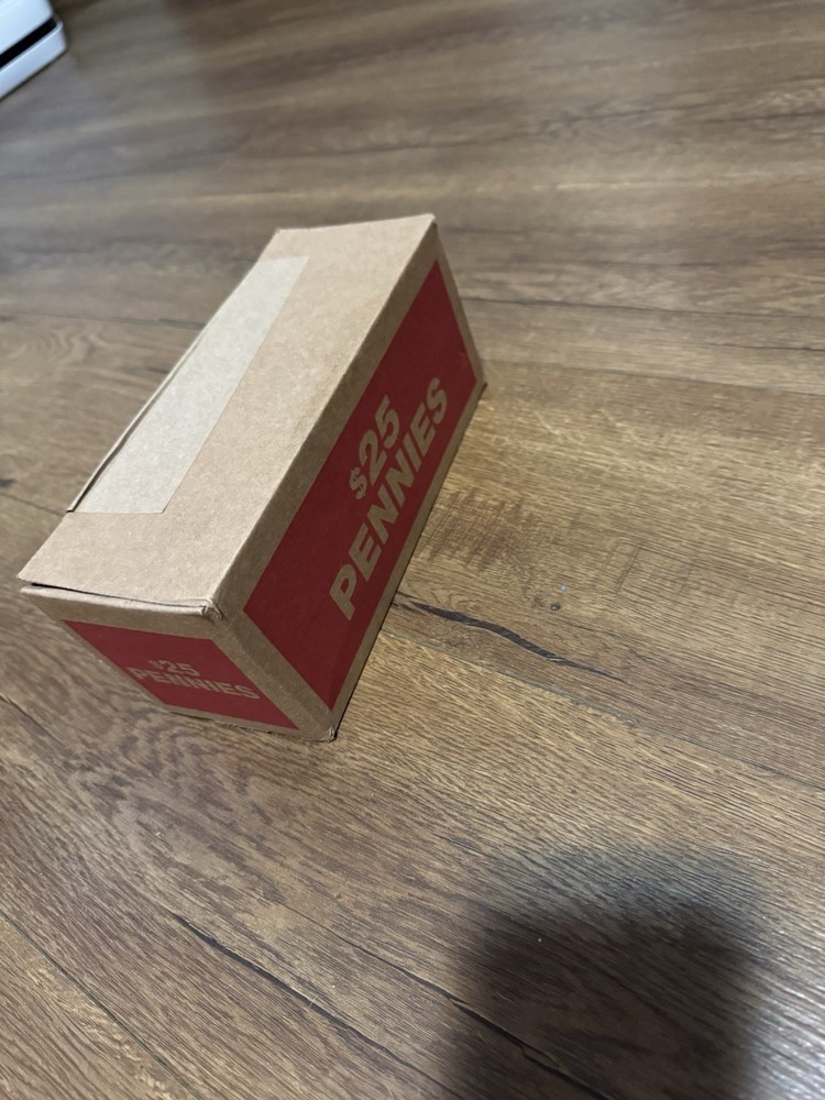 Box of pennies unopened. Circulated