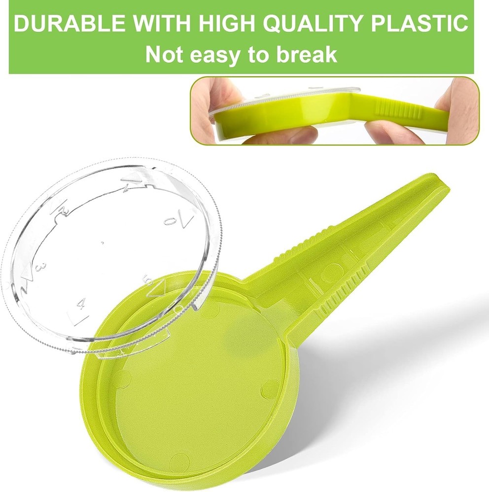 6-Pack Handheld Seed Dispenser with 5 Dial Settings - Perfect for Small Seeds