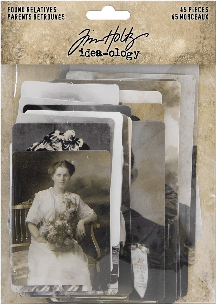Idea-Ology Found Relative Vintage Portraits 45/Pkg