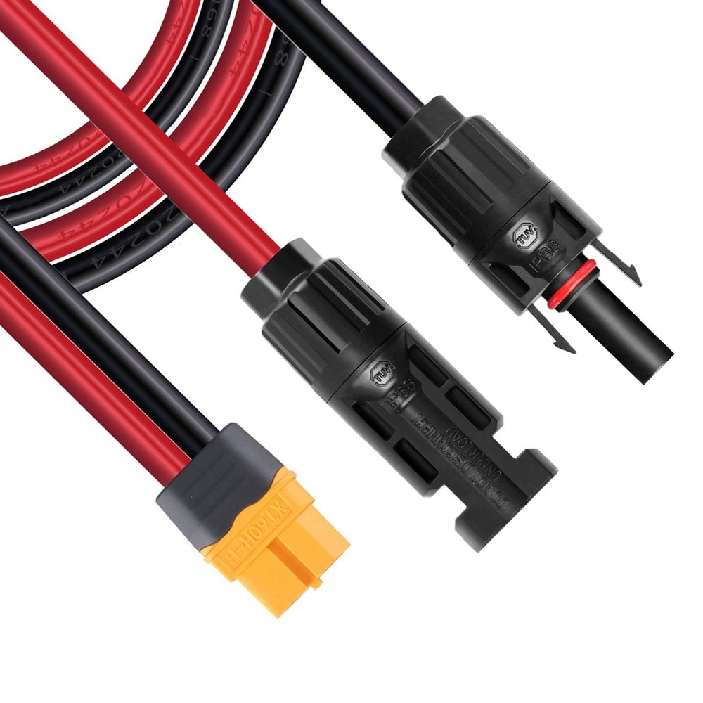 Charging Cable Connection Cable 12AWG Female Solar Panel Low Resistance
