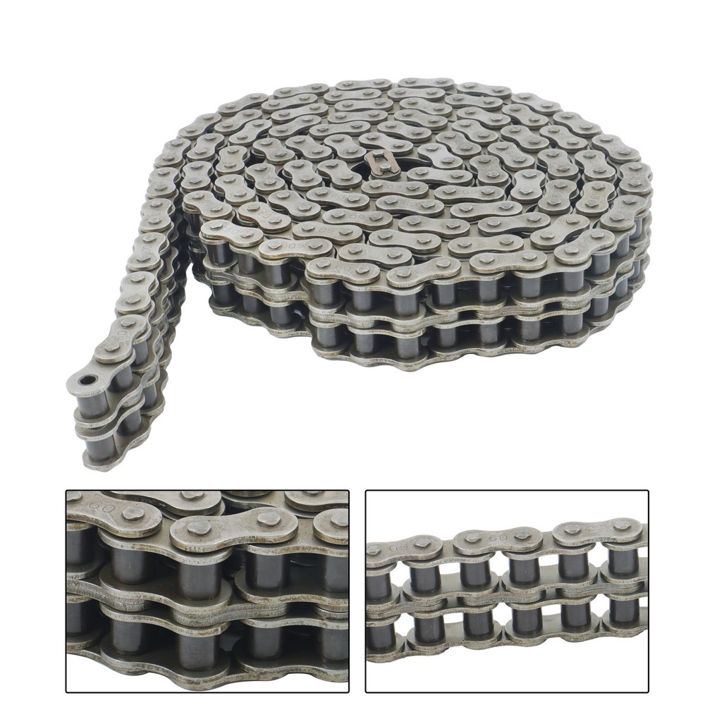 #60-2 Double Strand Duplex Roller Chain 10 Ft with 2 Connecting Link