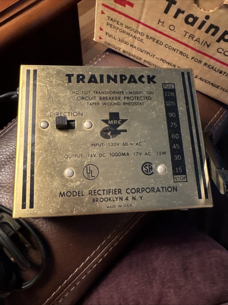 MRC Trainpack Model 100 HO Scale Trains Variable DC and fixed AC circuits Tested