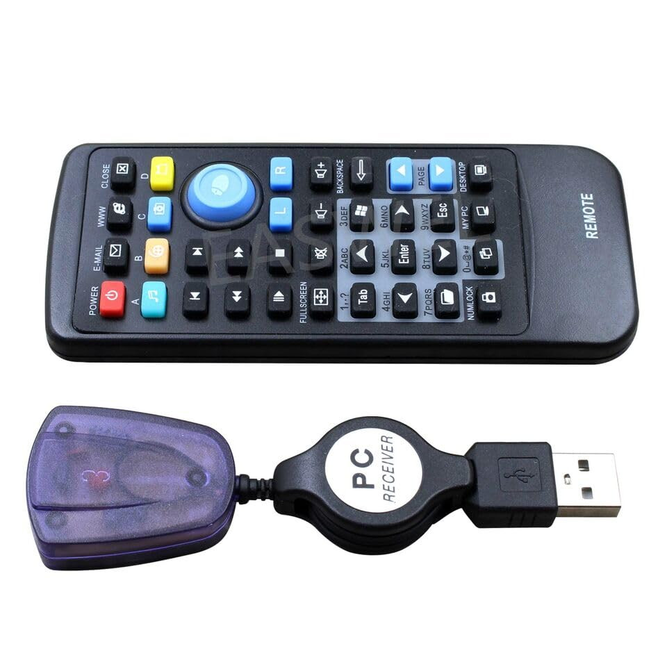 USB Laptop PC Wireless Keyboard Mouse Remote Control Media Center Controller