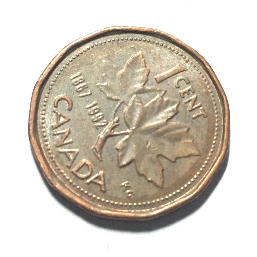 1992 CANADA ONE CENT COIN.