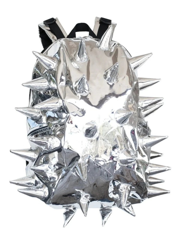 Madpax Thunderchrome Metallic Silver Spike Backpack – School/Laptop Bag NEW