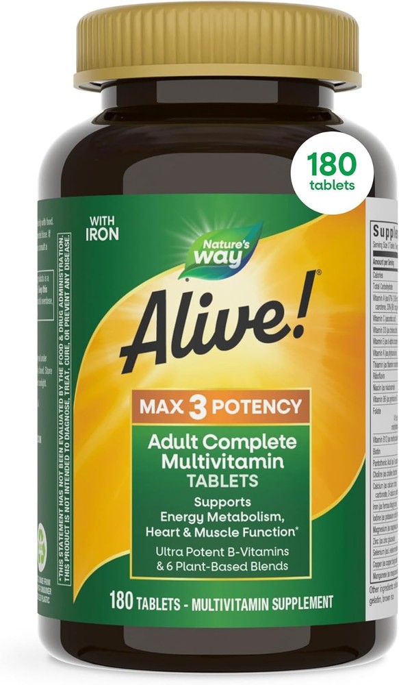 ’s Way Alive! Max3 Potency Daily Multivitin with Iron, High